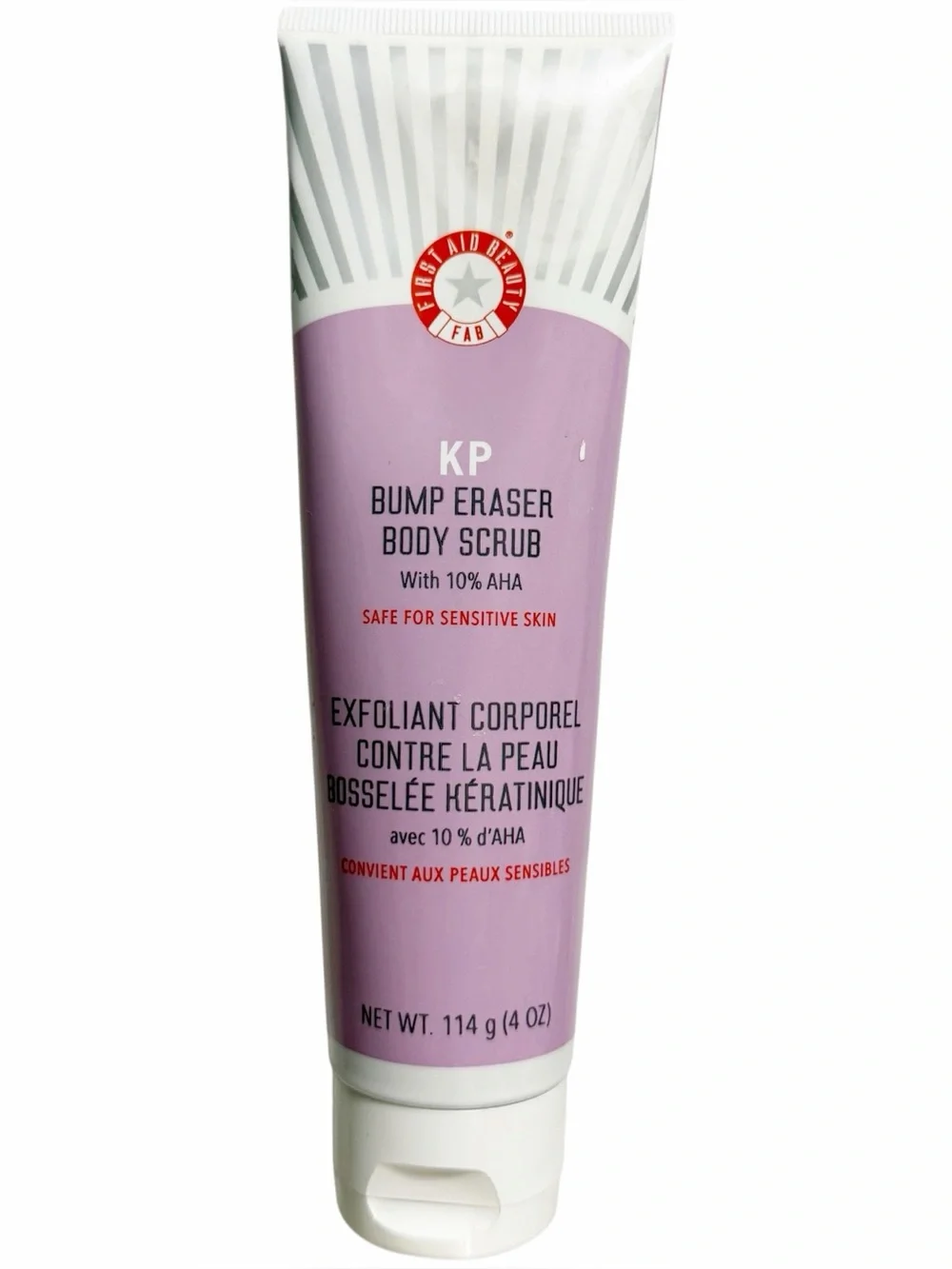 FIRST AID BEAUTY ~ KP Bump Eraser Body Scrub w/ 10% AHA ~ New / Sealed 4 oz